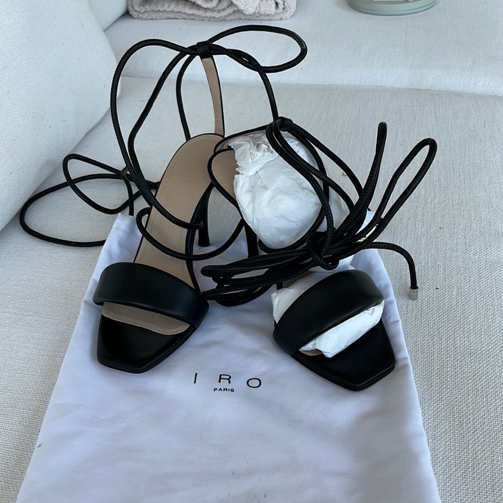 IRO paris Black Strap Heel